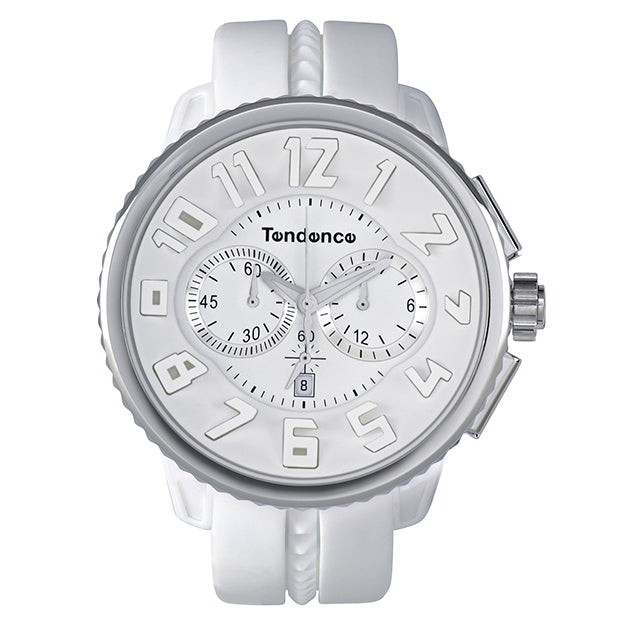 Tendence(テンデンス)GULLIVER ROUND(ガリバーラウンド)クロノグラフTG036013・02036013AA ホワイト 腕時計