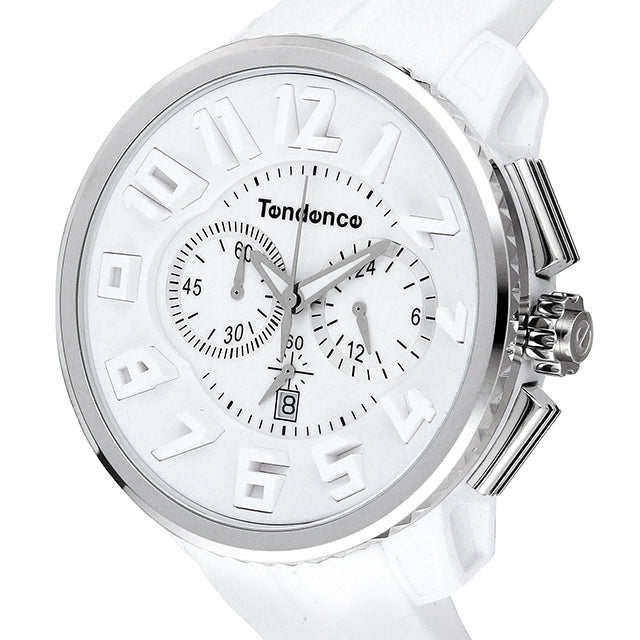 Tendence(テンデンス)GULLIVER ROUND(ガリバーラウンド)クロノグラフTG036013・02036013AA ホワイト 腕時計