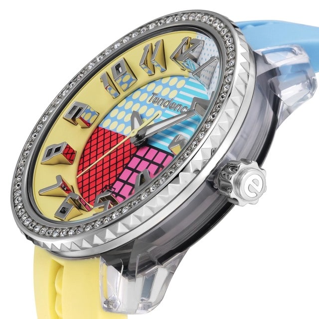 Tendence(テンデンス)CRAZY Medium(クレイジーミディアム)TG930060 イエロー・パステルブルー/腕時計