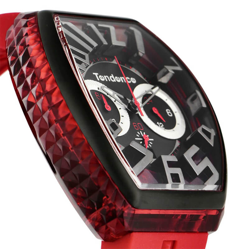 Tendence(テンデンス)PIRAMIDE(ピラミッド) 43mm 腕時計 TY860002 レッド