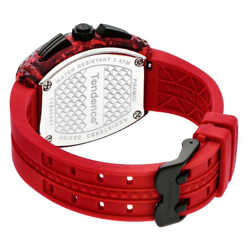 Tendence(テンデンス)PIRAMIDE(ピラミッド) 43mm 腕時計 TY860002 レッド