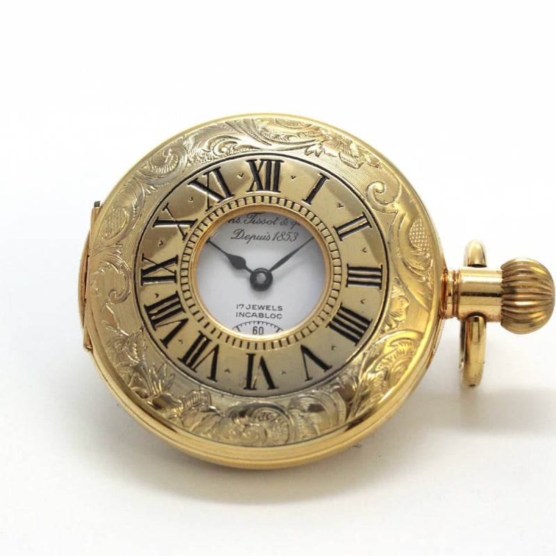 絶版モデルのティソ(TISSOT) ハーフハンター懐中時計 tissot-1008