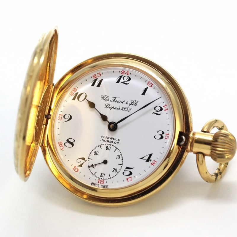 絶版モデルのティソ(TISSOT) ハーフハンター懐中時計 tissot-1008
