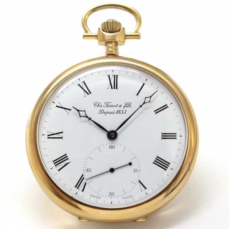 絶版モデルのティソ(TISSOT) 鍵巻き式懐中時計 tissot-1009