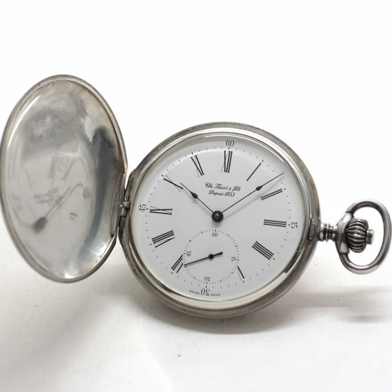 絶版モデルのティソ(TISSOT) 銀無垢懐中時計 tissot-1013