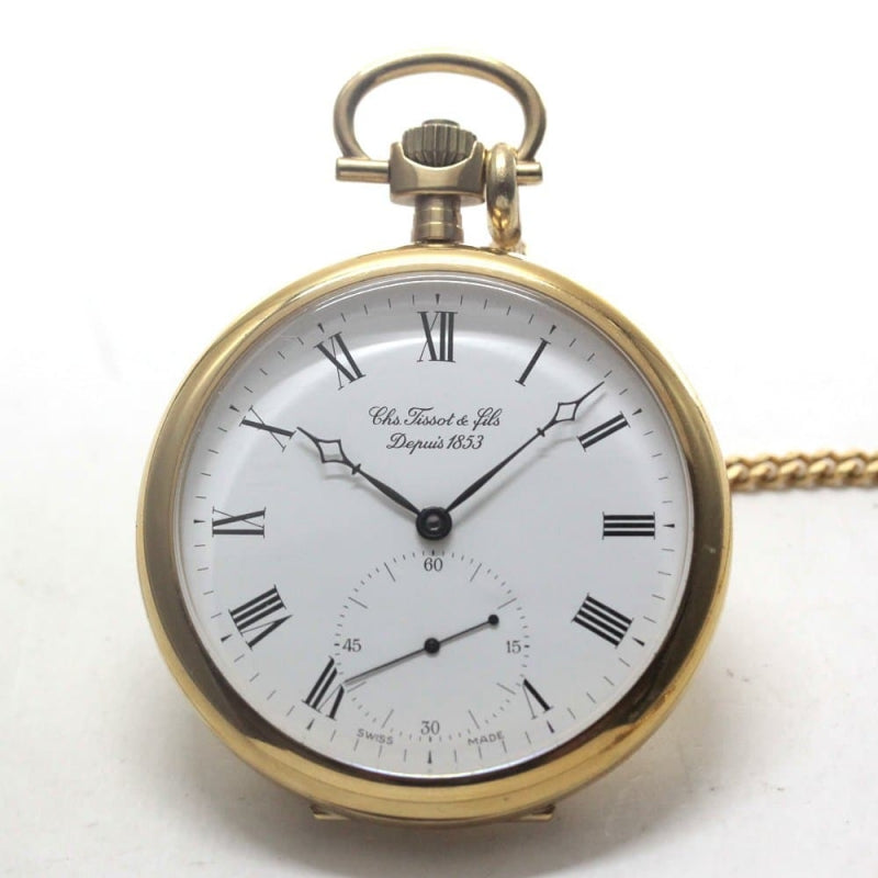 絶版モデルのティソ(TISSOT) 鍵巻き式懐中時計 tissot-1019
