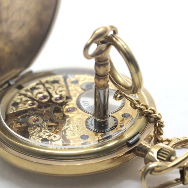 絶版モデルのティソ(TISSOT) 鍵巻き式懐中時計 tissot-1019
