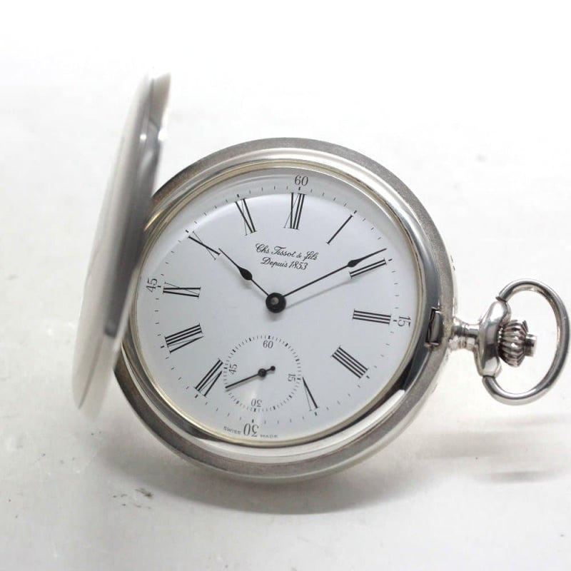 絶版モデルのティソ(TISSOT)/銀無垢懐中時計/tissot-1024