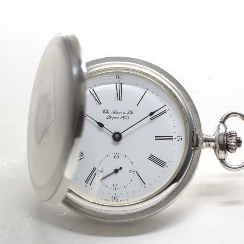 絶版モデルのティソ(TISSOT)/銀無垢懐中時計/tissot-1024