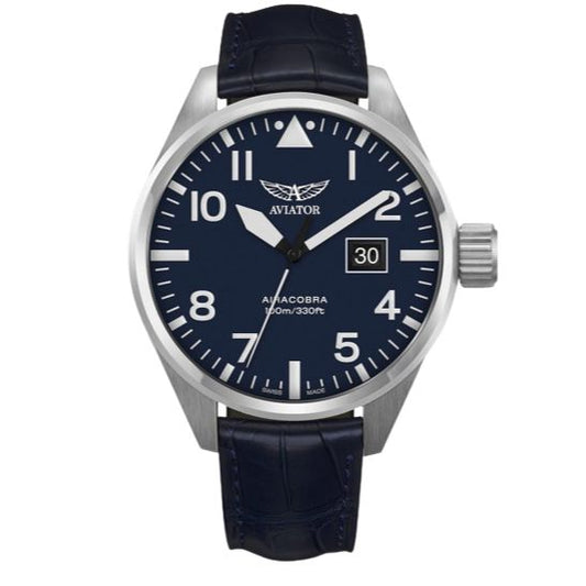 AVIATOR(アビエイター) AIRACOBRA(エアラコブラ) P42 パイロットウォッチ V.1.22.0.149.4 クォーツ 腕時計