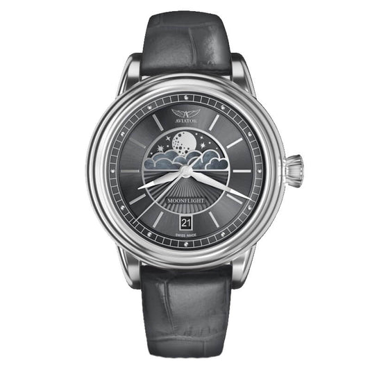 AVIATOR(アビエイター) MOONFLIGHT(ムーンフライト)MOON ROCK グレー 腕時計 V.1.33.0.254.4