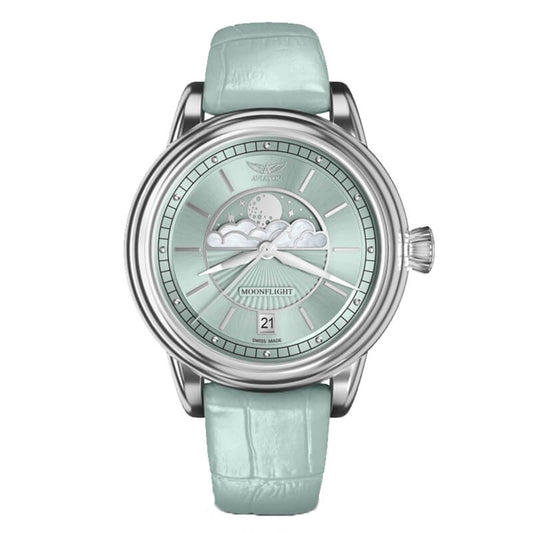 AVIATOR(アビエイター) MOONFLIGHT(ムーンフライト)MOONLIGHT JADE ライトグリーン 腕時計 V.1.33.0.261.4
