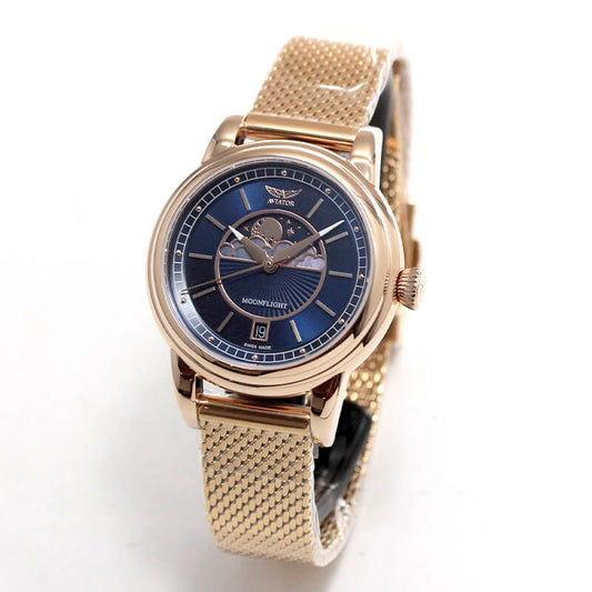 AVIATOR(アビエイター) MOONFLIGHT(ムーンフライト)Night Moon Gold ブレスレットモデル 腕時計 V.1.33.2.256.5