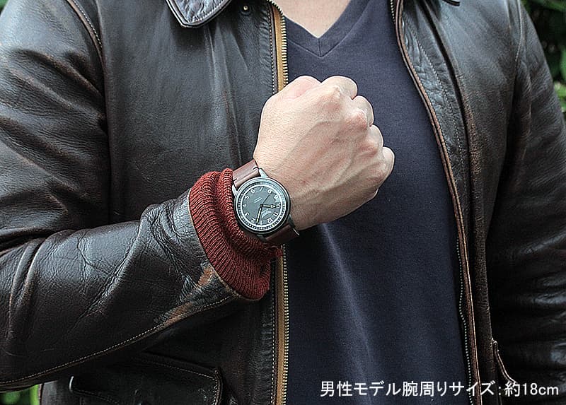 AVIATOR(アビエイター) DOUGLAS DAKOTA(ダグラス ダコタ) パイロットウォッチ V.3.31.7.229.4 ブラウンレザー 腕時計(フライトジャケット付き)