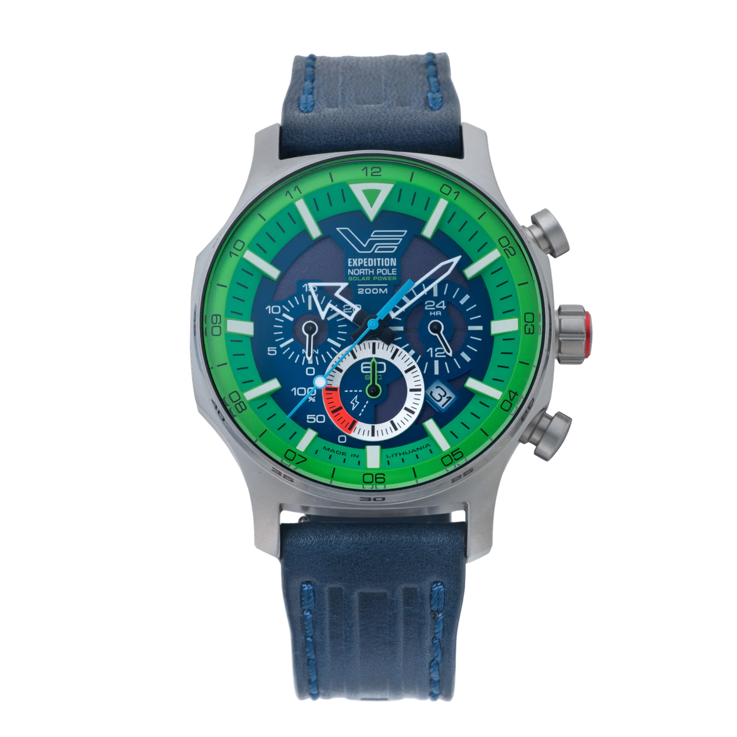 VOSTOK EUROPE(ボストーク ヨーロッパ)/ Expedition North Pole / ソーラーパワー クオーツクロノグラフ / ライムグリーン / VR42-595A733 / 腕時計