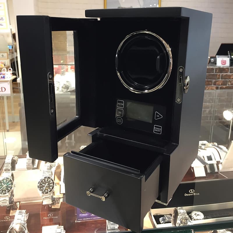 ウォッチワインダーW154-LP 1本巻き ブラックカラー LEDライトイルミネーション