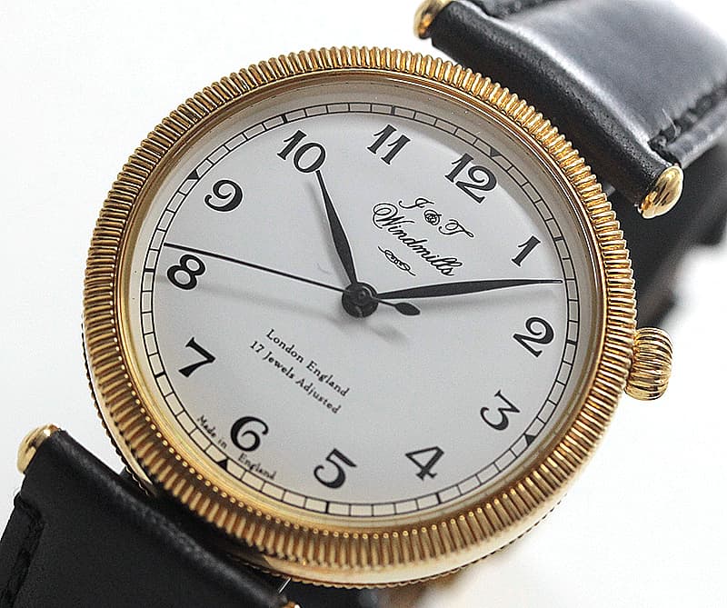 J&Tウィンドミルズ(Windmills)Thredneedle 18Kイエローゴールド 手巻き式 WLS20005-02 腕時計