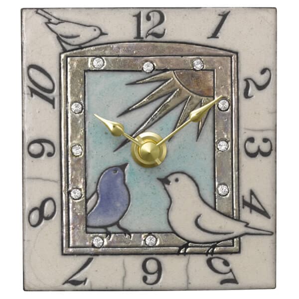 イタリア製陶器　ザッカレラZ909 時計 Antonio Zaccarellaアントニオ・ザッカレラ 掛け・置き兼用時計