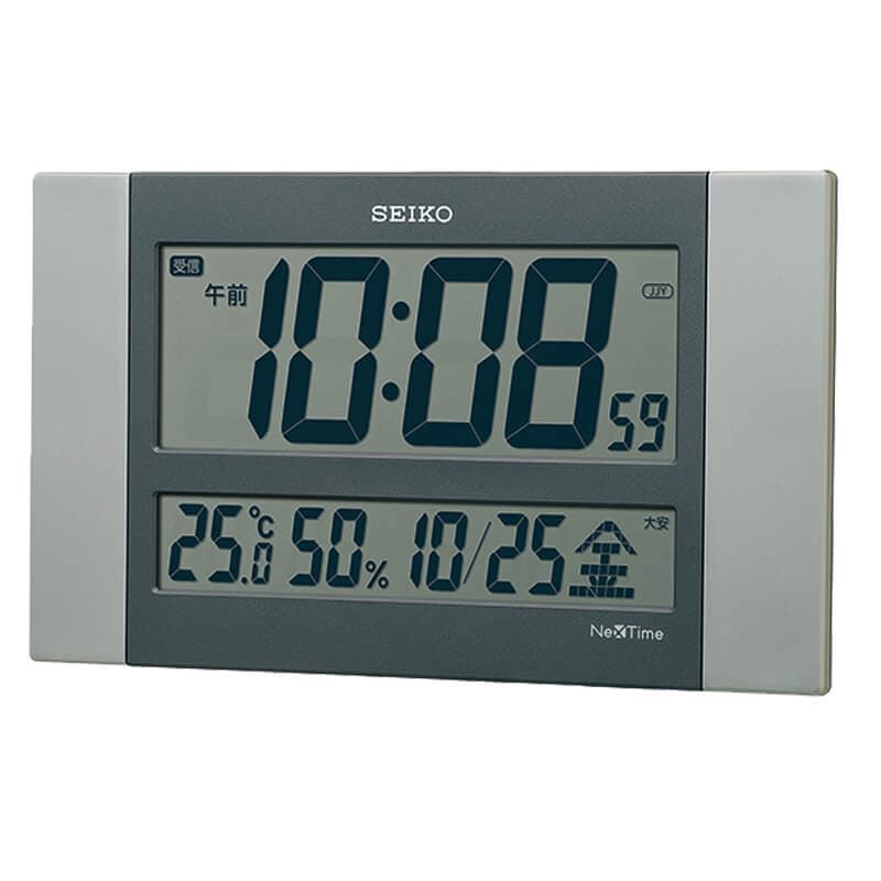 SEIKO セイコー ネクスタイム(液晶表示付) 電波 掛け置き兼用 デジタル