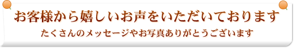 実際にご購入いただきましたお客様の声です
