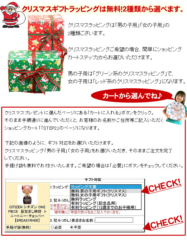 クリスマスプレゼント キャラクター ラッピング包装