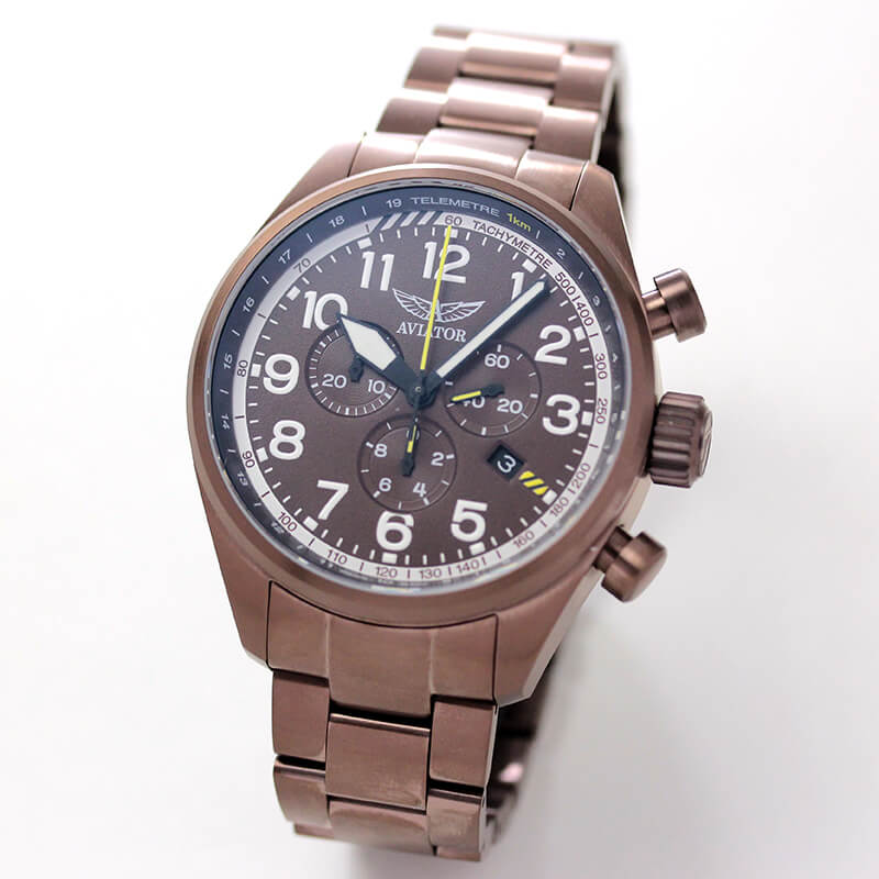 aviator(アビエイター)　スイスブランド　腕時計　パイロットウォッチ　アビエイターエアラコブラp45 クロノグラフ AIRACOBRA　ミリタリー