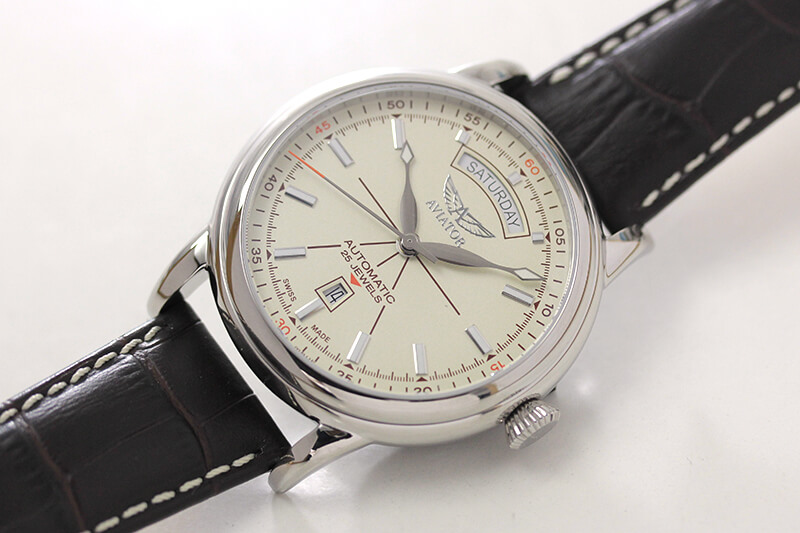 aviator(アビエイター)　スイスブランド　腕時計　パイロットウォッチ　アビエイターダグラスDC3 douglas-DC3　自動巻き腕時計　