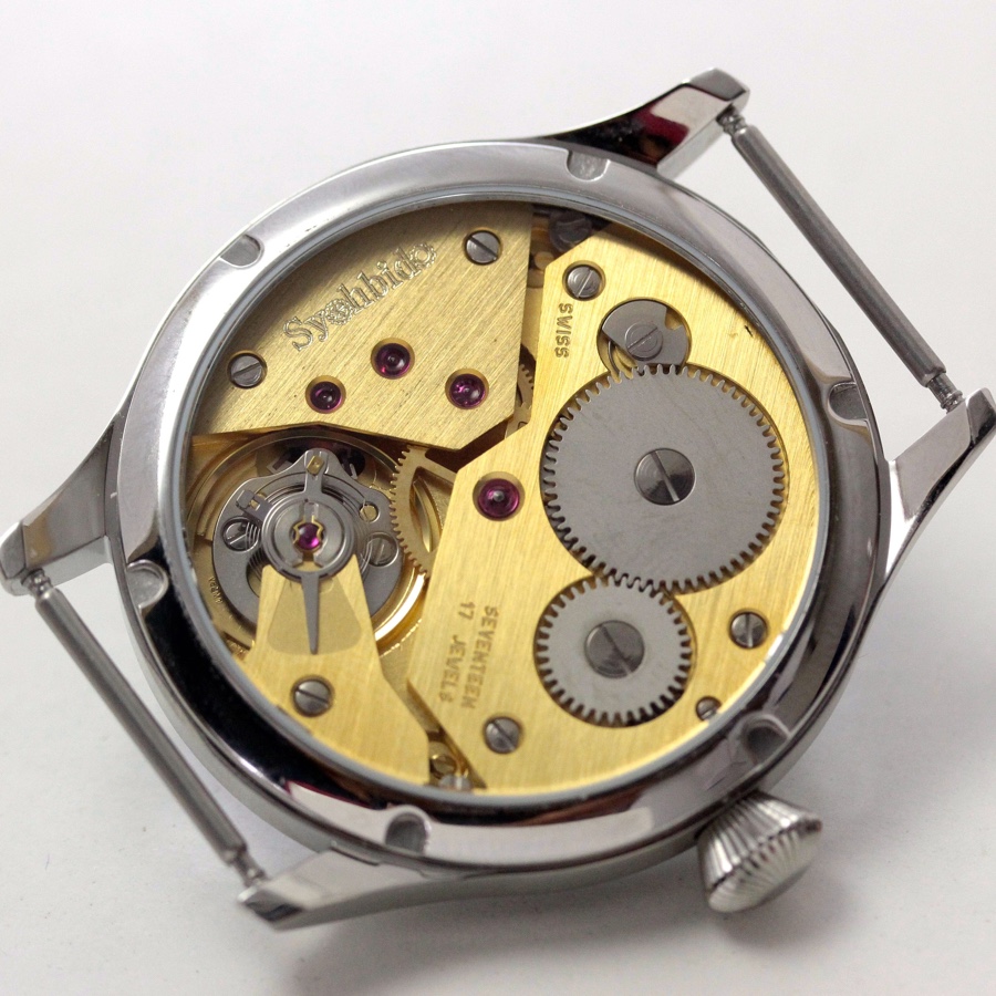 手巻き 腕時計 ユニタス スイス製ムーブメント-