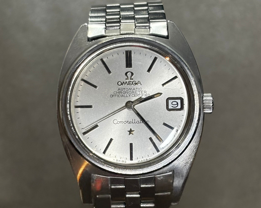 実際の修理事例 オメガ表記 腕時計 自動巻