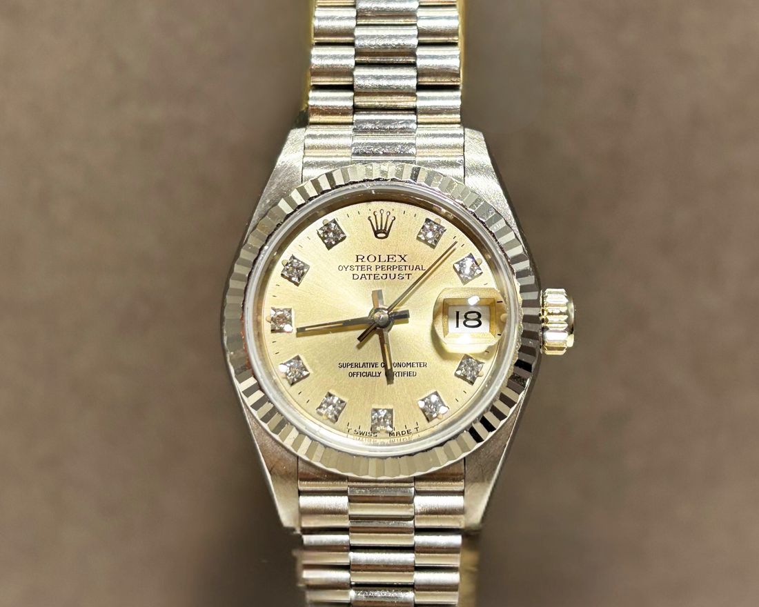 実際の修理事例 ロレックス表記 腕時計 自動巻式 レディ デイトジャスト