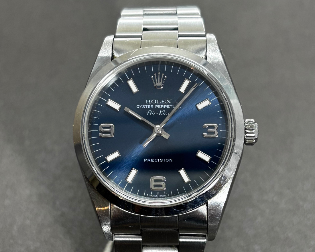 実際の修理事例 ロレックス表記 腕時計 エアキング 自動巻