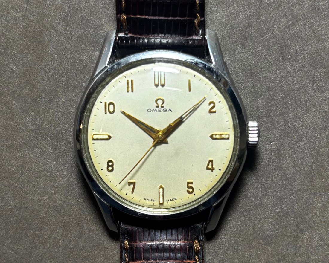 実際の修理事例 オメガ表記 腕時計 自動巻