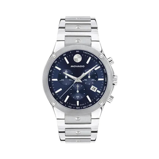 MOVADO(モバード) SE クォーツクロノグラフ 腕時計 ブルー S0607931.8107S