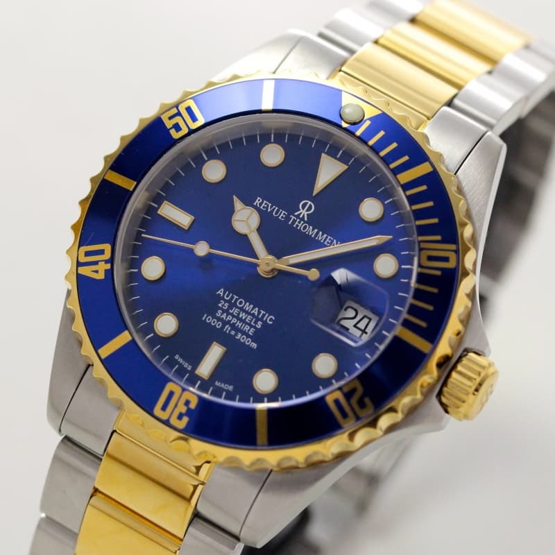 レビュートーメン（REVUE THOMMEN）/ダイバーズウォッチ/ゴールドとシルバーのコンビカラー/17571.2145 腕時計