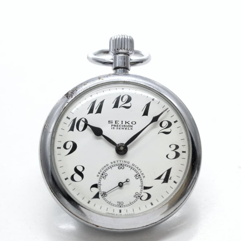 昭和45年の19セイコー鉄道時計/15石/秒針止め機能/絶版時計/19seiko-1051