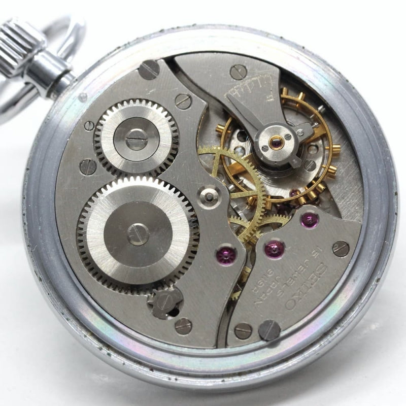 昭和45年の19セイコー鉄道時計/15石/秒針止め機能/絶版時計/19seiko-1051