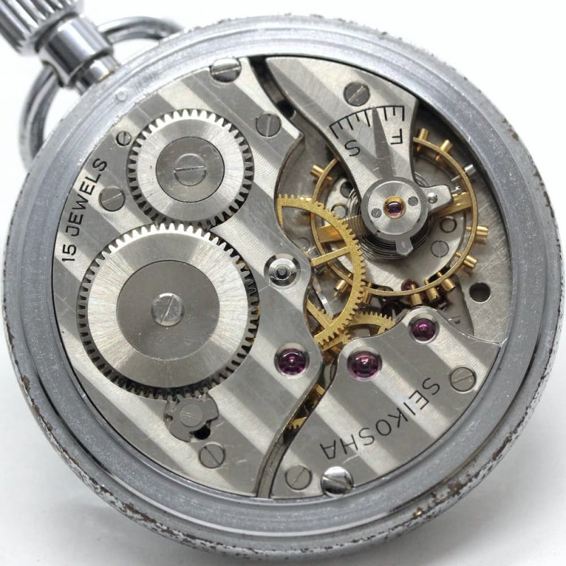 昭和の19セイコー鉄道時計/国鉄四国/15石/秒針止め機能/絶版時計/19seiko-1052