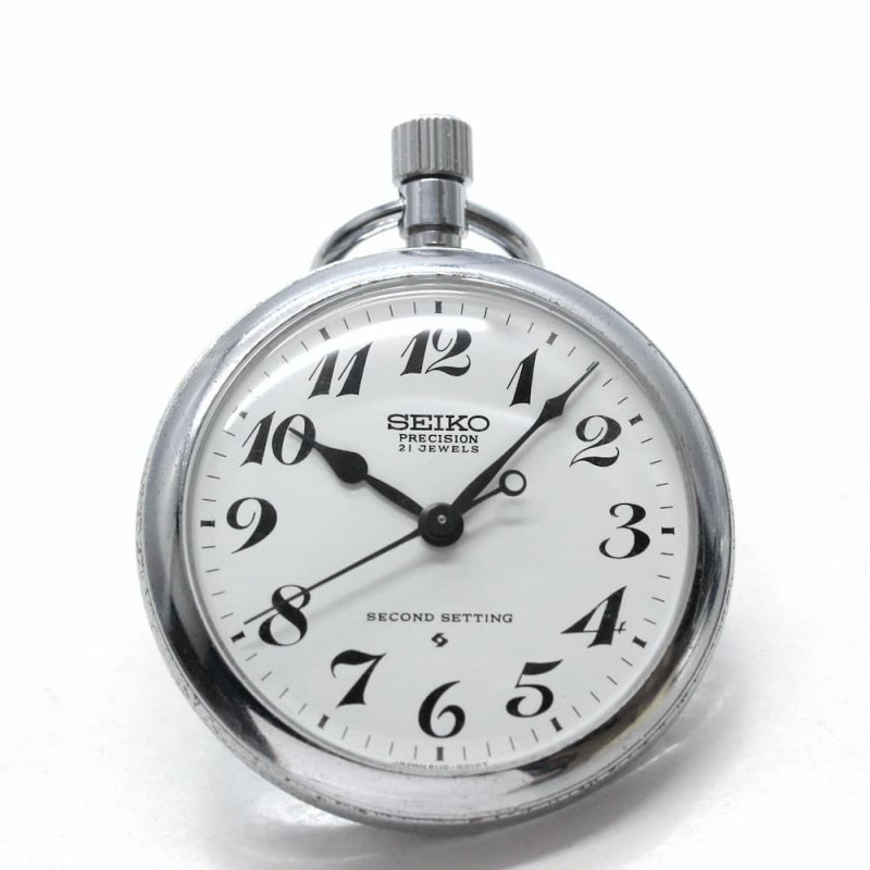 昭和47年の19セイコー鉄道時計/21石/秒針止め機能/絶版時計/19seiko-1062
