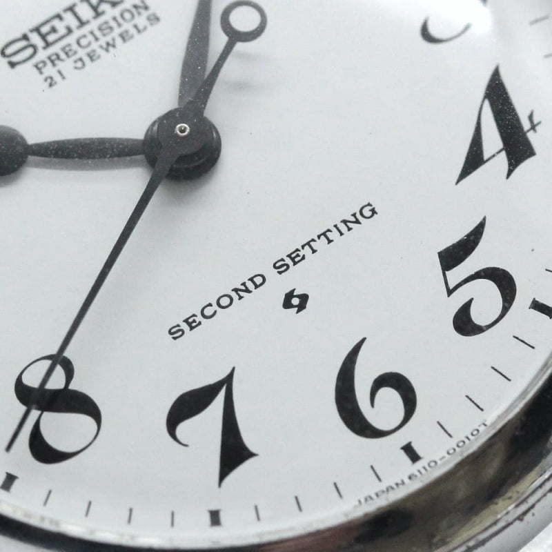 昭和47年の19セイコー鉄道時計/21石/秒針止め機能/絶版時計/19seiko-1062