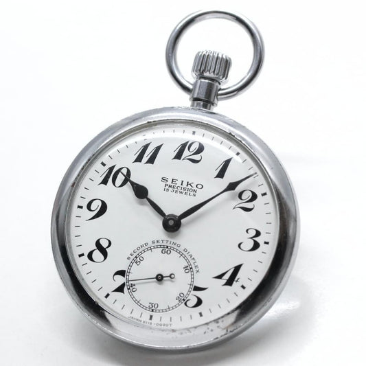 昭和45年の19セイコー鉄道時計/15石/秒針止め機能/絶版時計/19seiko-1069