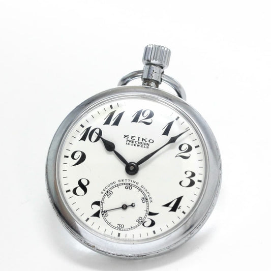 昭和46年の19セイコー鉄道時計/15石/秒針止め機能/絶版時計/19seiko-1117
