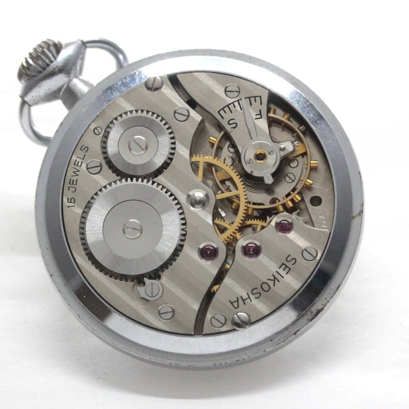 昭和35年の19セイコー鉄道時計/15石/秒針止め機能/絶版時計/19seiko-1254