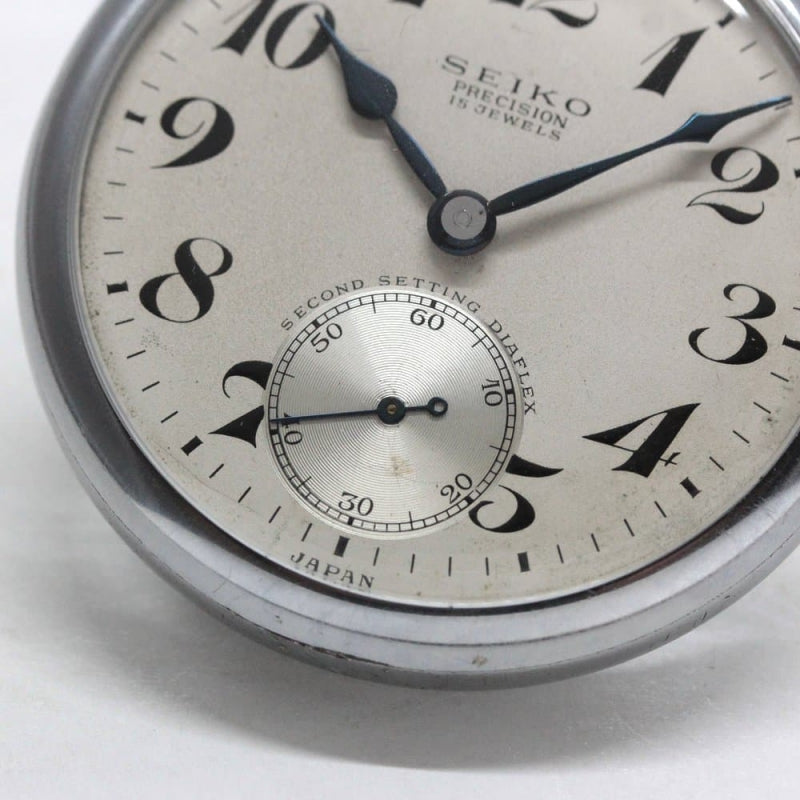 昭和35年の19セイコー鉄道時計/15石/秒針止め機能/絶版時計/19seiko-1268