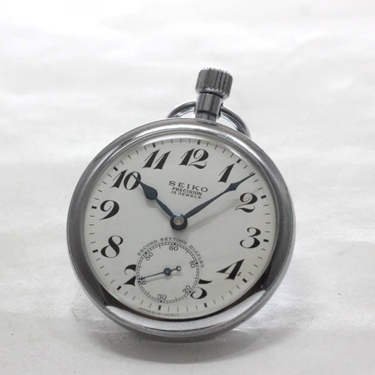 昭和42年の19セイコー鉄道時計/15石/秒針止め機能/絶版時計/19seiko-1269