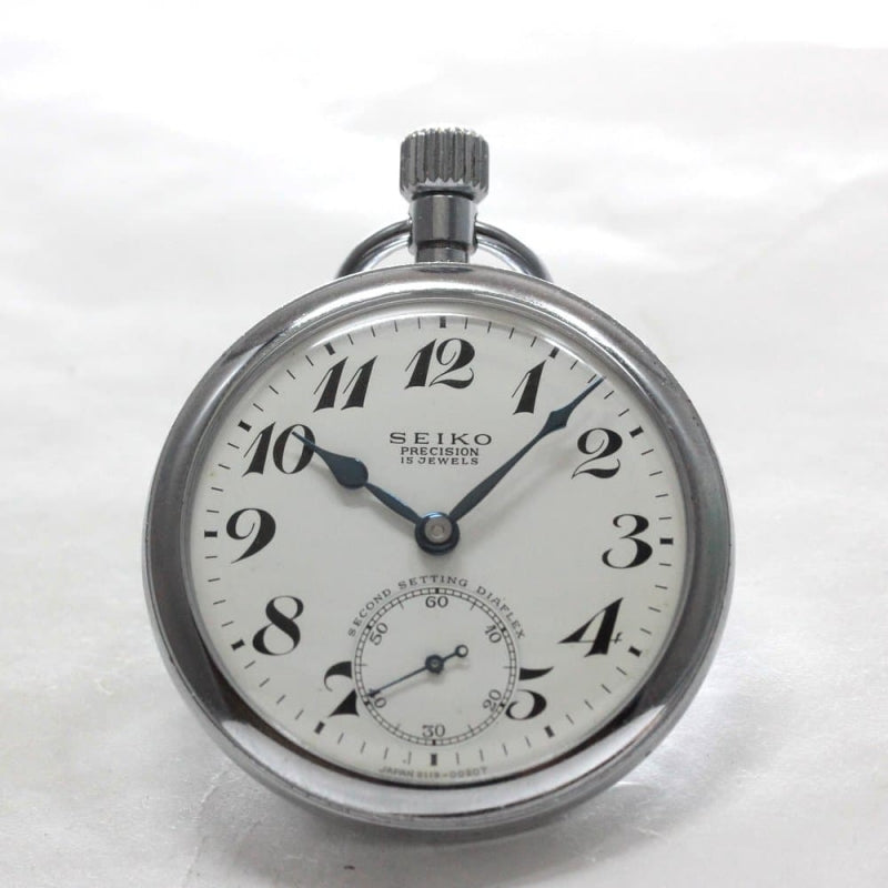 昭和42年の19セイコー鉄道時計/15石/秒針止め機能/絶版時計/19seiko-1269
