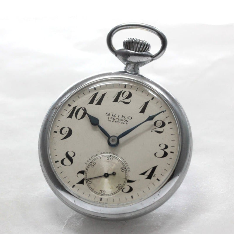 昭和35年の19セイコー鉄道時計/15石/秒針止め機能/絶版時計/19seiko-1270