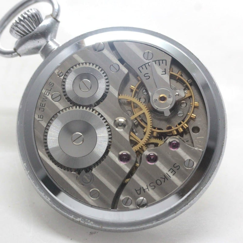 昭和37年の19セイコー鉄道時計/15石/秒針止め機能/絶版時計/19seiko-1274