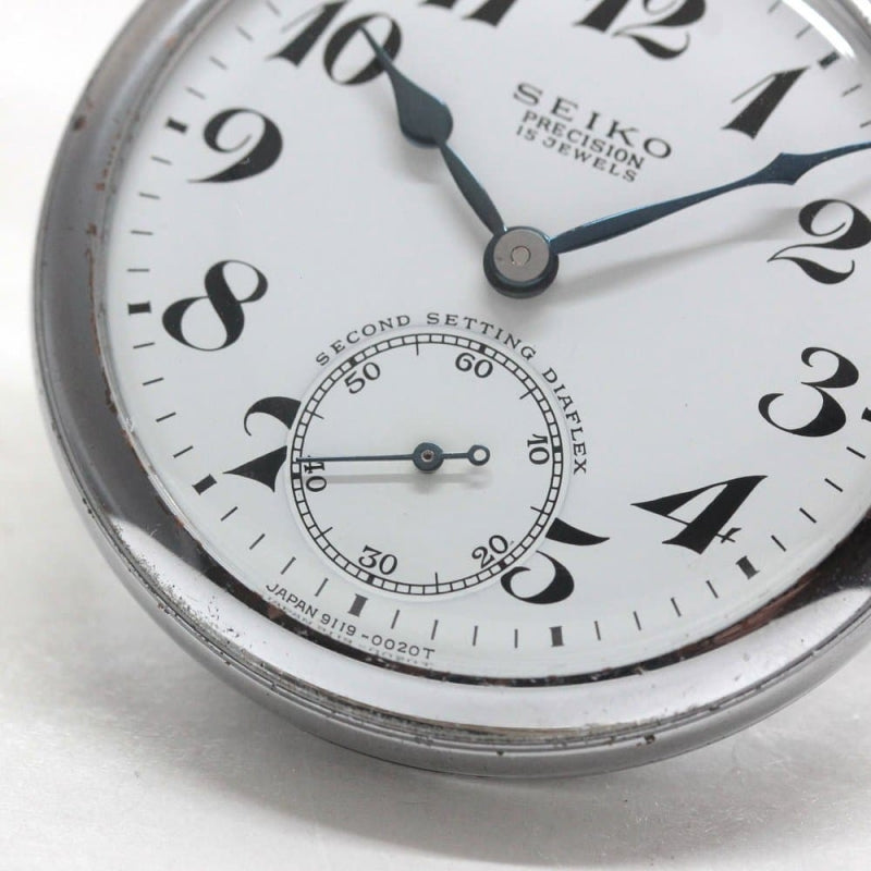 昭和42年の19セイコー鉄道時計/15石/秒針止め機能/絶版時計/19seiko-1275