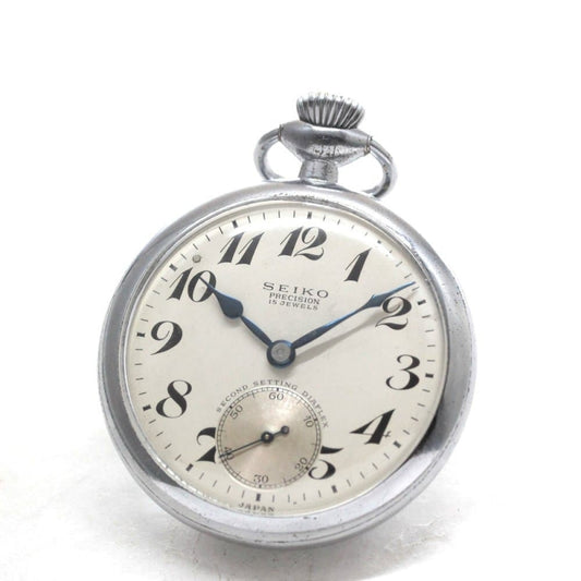 昭和35年の19セイコー鉄道時計/15石/秒針止め機能/絶版時計/19seiko-1278