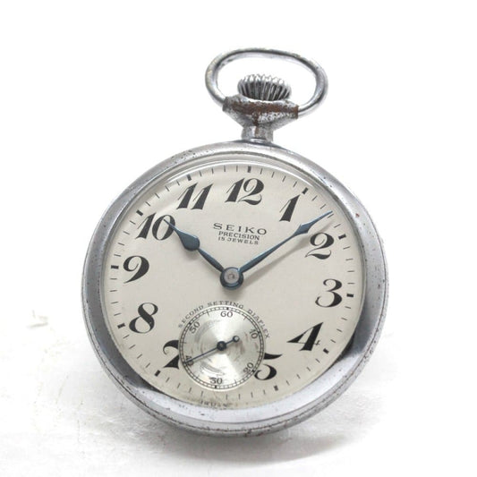 昭和37年の19セイコー鉄道時計/15石/秒針止め機能/絶版時計/19seiko-1280